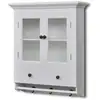 Image de Placard Mural De Cuisine Avec Porte En Verre Bois Blanc Vidaxl