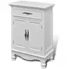 Image de Armoire Avec 2 Portes Et 1 Tiroir Bois Blanc Vidaxl