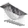 Image de Plafonnier Avec Perles En Verre Cristal Étincelant Blanc 8 X G9 29 Cm Vidaxl