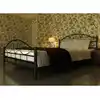 Image de Lit Avec Matelas Noir Métal 180 X 200 Cm Vidaxl