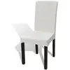 Image de Housses De Chaise Élastiques Droites 6 Pcs Crème Vidaxl