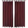 Image de 2 Pcs Rideau À Passant Micro Satin Bordeaux 140 X 245 Cm Vidaxl