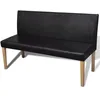 Image de vidaXL Banc 1395 cm Marron foncé Similicuir