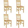 Image de Chaises À Manger Lot De 4 Bois De Pin Vidaxl