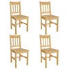 Image de vidaXL Chaises à manger lot de 4 bois de pin 241515