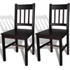 Image de Chaises À Manger Lot De 2 Marron Foncé Pinède Vidaxl