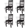 Image de Chaises À Manger Lot De 4 Marron Foncé Pinède Vidaxl