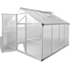 Image de Serre Renforcée En Aluminium Avec Cadre De Base 6,05 M² Vidaxl