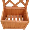 Image de Jardinière - VIDAXL - 40 x 30 x 135 cm - Bois - Rectangulaire - Treillis intégré
