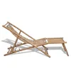 Image de Chaise longue avec repose-pied en bambou - Naturel - 152 x 59 x 80 cm