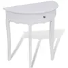 Image de Table Console Avec Tiroir Demi-ronde Blanc Vidaxl