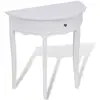 Image de Vidaxl table console avec tiroir demi-ronde blanc 241530