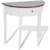 Image de Table Console Avec Tiroir Et Dessus De Table Marron Demi-ronde Vidaxl