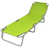 Image de Chaise Longue Pliable Acier Enduit De Poudre Vert Pomme Vidaxl