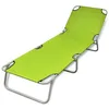 Image de vidaXL Bain de soleil vert pliable avec dossier ajustable Chaise longue 41480