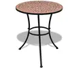 Image de Table De Bistro Terre Cuite 60 Cm Mosaïque Vidaxl