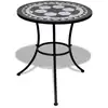 Image de Table De Bistro Noir Et Blanc 60 Cm Mosaïque Vidaxl