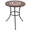 Image de Table De Bistro Terre Cuite Et Blanc 60 Cm Mosaïque Vidaxl