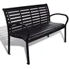 Image de Banc De Jardin 125 Cm Acier Et Wpc Noir Vidaxl