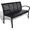 Image de vidaXL Banc de jardin 125 cm acier et WPC noir 41556