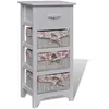 Image de Armoire Avec 1 Tiroir Et 3 Paniers Blanc Bois De Paulownia Vidaxl