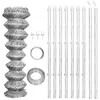 Image de vidaXL Grillage Galvanisé avec Poteaux 15x1 m Bordure Clôture de Jardin Balcon 141495