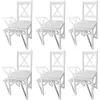 Image de Chaises À Manger Lot De 6 Blanc Pinède Vidaxl