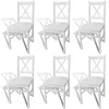 Image de vidaXL Chaises à manger lot de 6 blanc pinède 271496