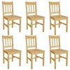 Image de vidaXL Chaises à manger lot de 6 pinède 271498