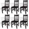 Image de Chaises À Manger Lot De 6 Marron Foncé Pinède Vidaxl