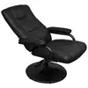 Image de Vidaxl fauteuil tv avec repose-pied noir similicuir 241535