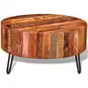 Image de Table Basse Ronde Bois Massif De Récupération Vidaxl