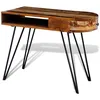 Image de Bureau Avec Pieds En Fer Bois De Récupération Solide Vidaxl