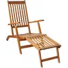 Image de Chaise De Terrasse Avec Repose-pied Bois D'acacia Solide Vidaxl