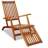 Image de Chaise longue en bois dacacia - Naturel - 167 x 56 x 75 cm