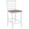 Image de Vidaxl chaise de bar 2 pcs bois blanc et beige 241702
