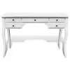 Image de Vidaxl bureau français en bois avec pieds courbés et 5 tiroirs 241734