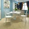 Image de Chaises À Manger Lot De 4 Blanc Bois D'hévéa Solide Vidaxl