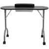 Image de Vidaxl table à manucure pliable avec roulettes noir