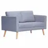 Image de Vidaxl canapé à 2 places tissu gris clair 242218