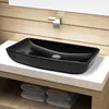 Image de vidaXL Vasque Rectangulaire Céramique Noir pour Salle de Bain Lavobo Lave-main 141923