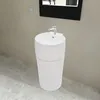 Image de vidaXL Lavabo Trou de Trop-plein Robinet Céramique Blanc Salle de Bain Vasque 141942