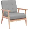 Image de Fauteuil Gris Foncé Tissu Vidaxl