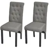 Image de Chaises À Manger Lot De 2 Gris Clair Tissu Vidaxl