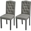 Image de Chaises À Manger Lot De 2 Gris Tissu Vidaxl