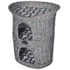 Image de 2 tiers Niche en forme darbre à chat en saule avec griffoir & coussin