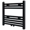 Image de vidaXL Sèche-serviettes Porte-serviette à rails droits Noirs de 480x480 mm 141904