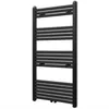 Image de vidaXL Sèche-serviettes Porte-serviette à rails droits Noirs 600x1160 mm 141908
