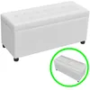 Image de Pouf de rangement en cuir synthétique blanc - Vidaxl - Contemporain - Design - 875 x 36 x 41 cm