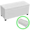Image de Vidaxl pouf de rangement cuir synthétique blanc 242406